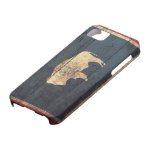 Bandera de madera vieja de Wyoming iPhone 5 Case-Mate Cárcasa