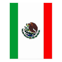 BANDERA DE MÉXICO - BANDERA MEXICANA NACIONAL TARJETA POSTAL