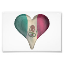 Bandera de México en un corazón Fotografias