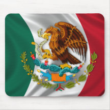 Bandera de México, escudo de armas Tapetes De Ratones