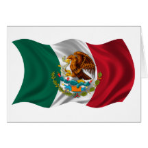 Bandera de México, escudo de armas Felicitación