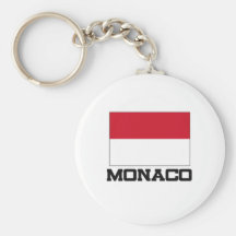 Bandera de Mónaco Llavero Personalizado