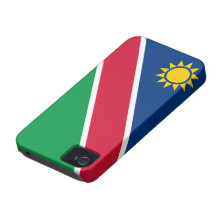 Bandera de Namibia Case-Mate iPhone 4 Cárcasas