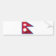 Bandera de Nepal Etiqueta De Parachoque