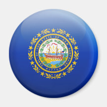 Bandera de New Hampshire Imán De Frigorifico