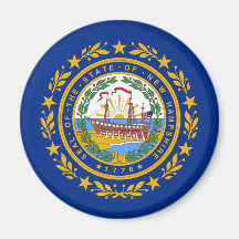 Bandera de New Hampshire Imán Para Frigorífico