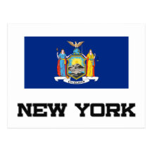 Bandera de Nueva York Tarjeta Postal