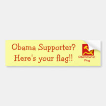 Bandera de Obammunist Etiqueta De Parachoque