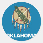 Bandera de Oklahoma Etiqueta Redonda