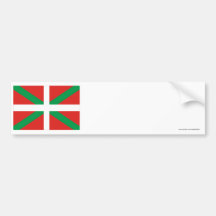 Bandera de País Vasco (Euskadi) Etiqueta De Parachoque