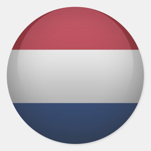 Bandera de Países Bajos Pegatina Redonda | Zazzle