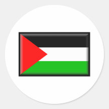 Bandera de Palestina Pegatina Redonda