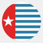 Bandera de Papua del oeste, Indonesia Pegatina Redonda