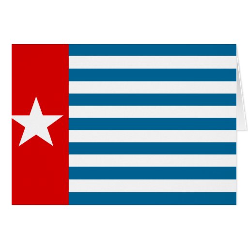 Bandera de Papua del oeste, Indonesia Tarjeta