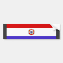 Bandera de Paraguay Etiqueta De Parachoque