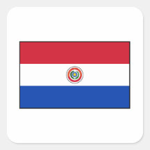 Bandera de Paraguay (lado anverso) Pegatina