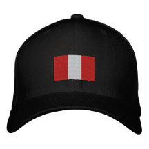 Bandera de Perú Gorra De Beisbol Bordada