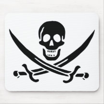 Bandera de pirata auténtica de Jack Rackam Alfombrilla De Ratones