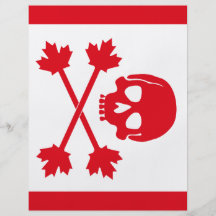 Bandera de pirata de Canadá Tarjeta Publicitaria