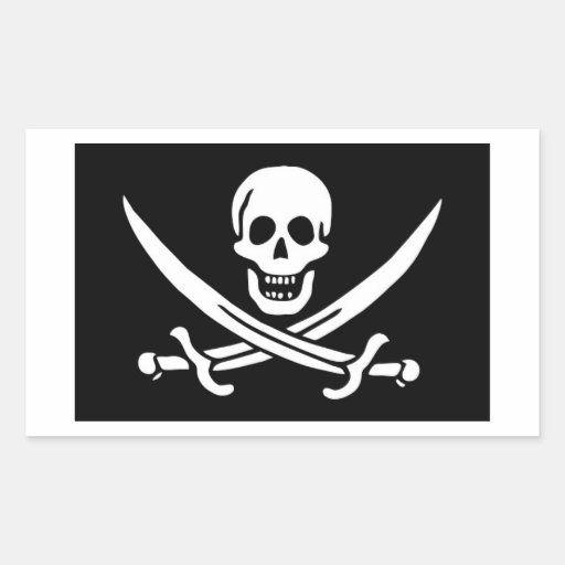 Bandera de pirata rectangular altavoces