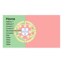 Bandera de Portugal Tarjetas De Visita