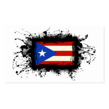 Bandera de Puerto Rico Plantillas De Tarjetas De Visita