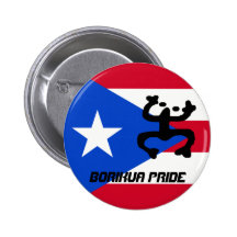 Bandera de Puerto Rico y botón de Coqui Pins