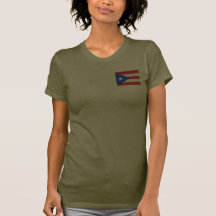 Bandera de Puerto Rico y camiseta del mapa