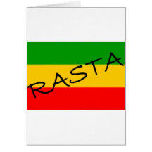 Bandera de Rasta Tarjeta