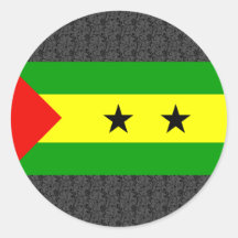 Bandera de Sao Tome and Principe Etiqueta