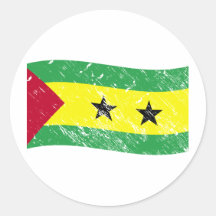 Bandera de Sao Tome and Principe Etiqueta