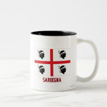 Bandera de Sardegna con nombre Taza De Café