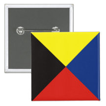 Bandera de señal del Zulú (z) Pins