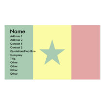 Bandera de Senegal Plantilla De Tarjeta Personal