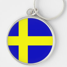 Bandera de Suecia Llavero Personalizado