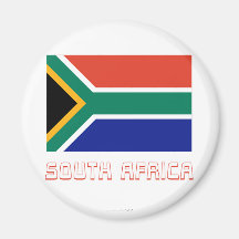 Bandera de Suráfrica con nombre Iman De Frigorífico