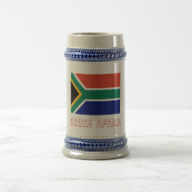 Bandera de Suráfrica con nombre Taza De Café