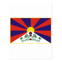 Bandera de Tíbet Tarjeta Postal