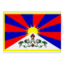 Bandera de Tíbet Tarjetas