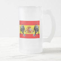 Bandera de Toro del futbol de Furia Roja del La de Taza De Café