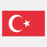 Bandera de Turquía Rectangular Pegatinas