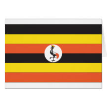 Bandera de Uganda Tarjeta