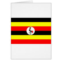 Bandera de Uganda Tarjeton