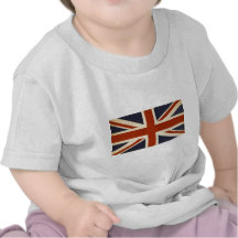 Bandera de unión británica del vintage camiseta