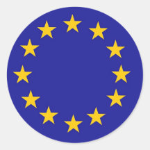 Bandera de unión europea pegatinas redondas