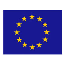 Bandera de unión europea postales