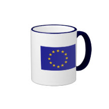 Bandera de unión europea tazas de café