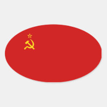 Bandera de Unión Soviética /USSR/CCCP Calcomanía De Ovaladas