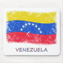 Bandera de Venezuela del Grunge Tapete De Ratón