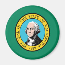 Bandera de Washington Imán De Frigorífico